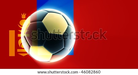 Flag of Mongolia, national country symbol illustration sports soccer football