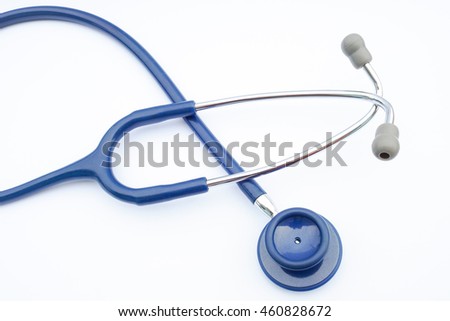 Stethoscope help diagnose the disease. Stethoscope on white background.