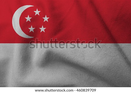Singapore flag on wave