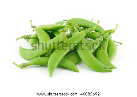 Sugar snap peas in isolated white background Royalty-Free Stock Photo #46085692