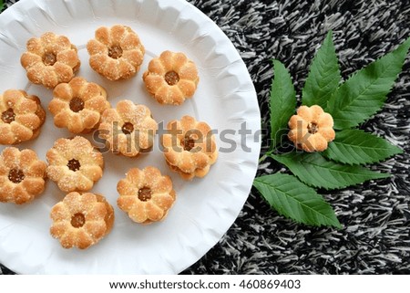 Biscuits with pineapple filling,crackers with pineapple jam