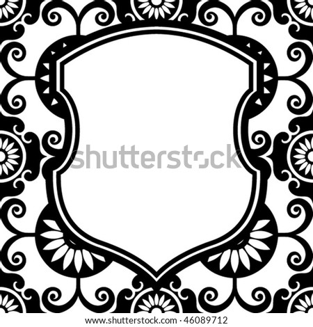 abstract shield background, vector illustration