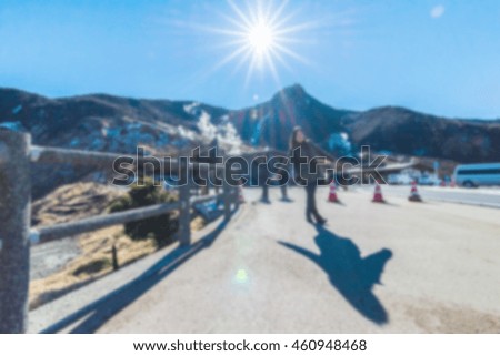 Hakone japan,blur picture for background,soft picture