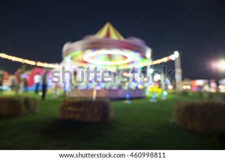 Rotating carousel in amusement Thailand