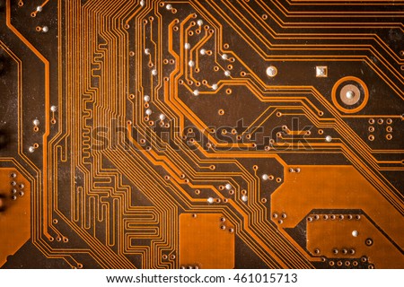orange pcb motherboard abstract background texture