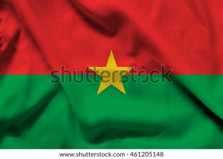 Flag Burkina Faso on wave