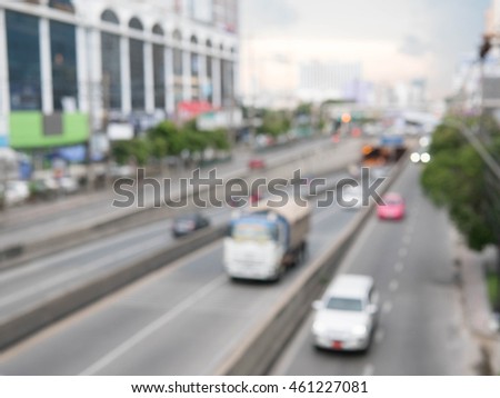 blurred road in thailand