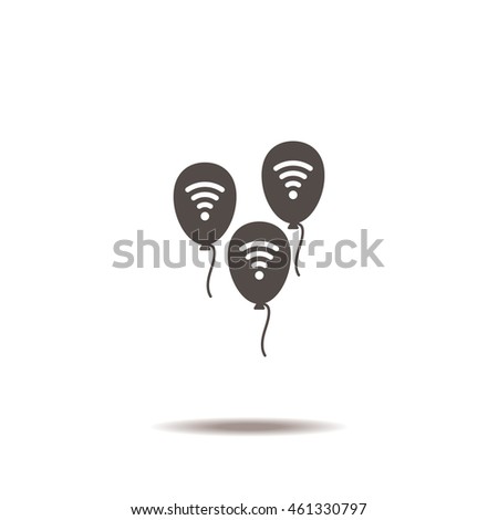 balloon Icon, flat design style
