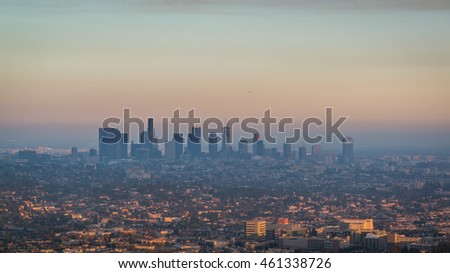 West Los Angeles from Griffith Observatory Royalty-Free Stock Photo #461338726