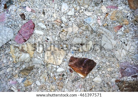 Mosaic of colorful stones on the wall, pattern, background, texture