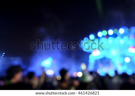 Colorful of Light on Stage with Bokeh effect