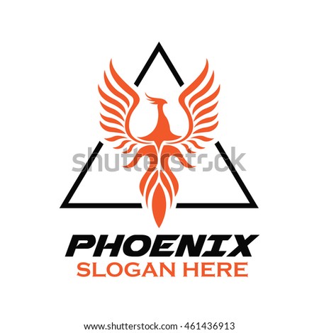 Phoenix bird logo template