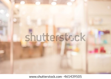 blurred image of modern hair salon. Royalty-Free Stock Photo #461439505