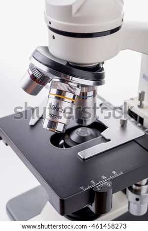 Microscope isolated on white background