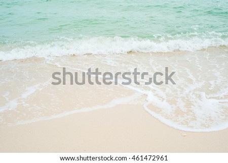 tropical beach, Soft wave, beach, sea 