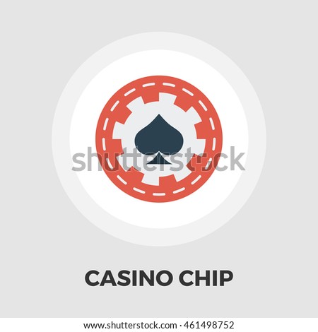 Gambling chips flat icon isolated on the white background.