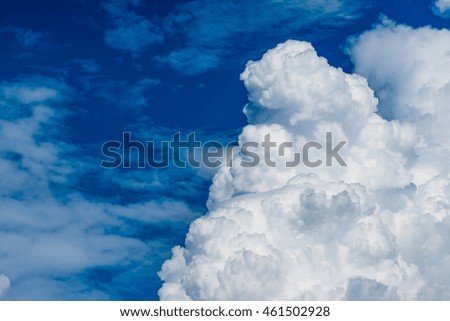 beautiful clouds in the blue sky of Thailand