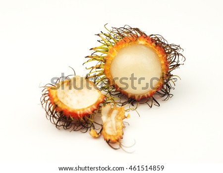 Exotic fruit called as rambutan. Easily can be found in south east asia