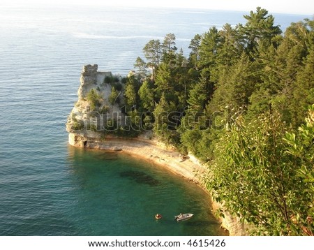 Pictured rocks in northern michigan
