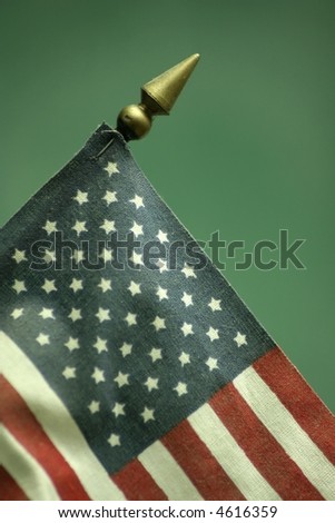 American flag in classroom