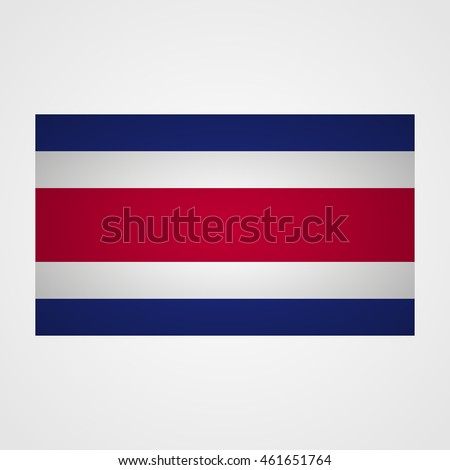 Costa Rica flag on a gray background. Vector illustration