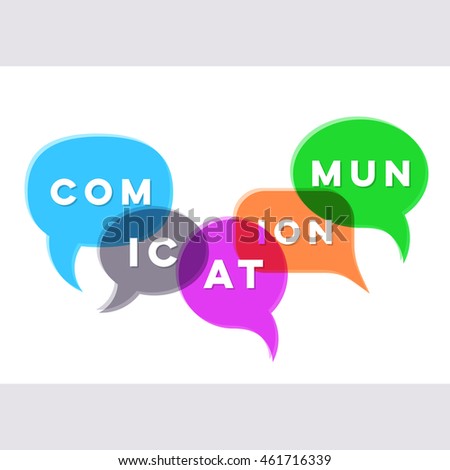 Vector abstract communication concept with speech bubbles