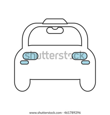 flat design taxi car icon veector illustration