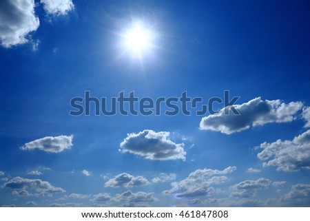 Blue sky and sun