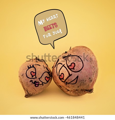 Funny pun card. "My heart BEETS for you!"