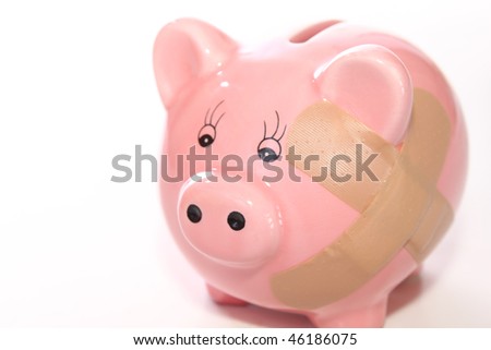 Hurt piggy bank