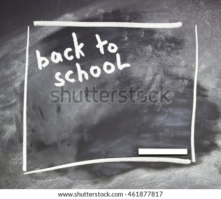 The school or university blackboard with threadbare chalk 