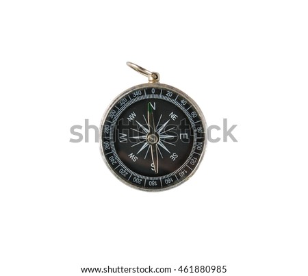 Old Compass isolated on a white background.
