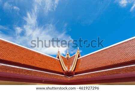 roofing tile on the thai architecture