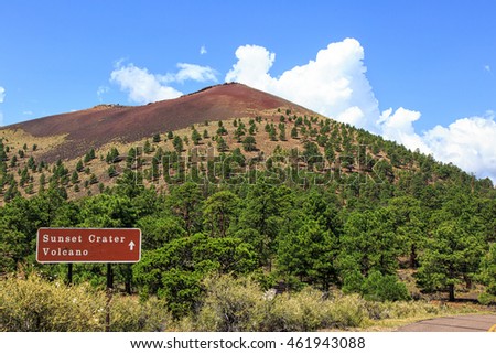 Sunset Crater, a cinder cone volcano located north of Flagstaff, Arizona