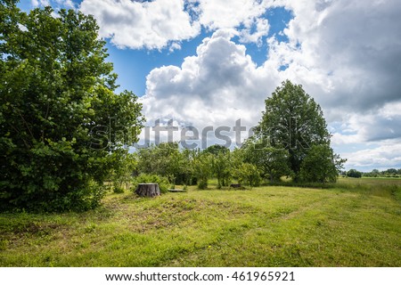 Rural landscape in Latvian countryside