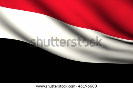 Flying Flag of Yemen | All Countries Collection |