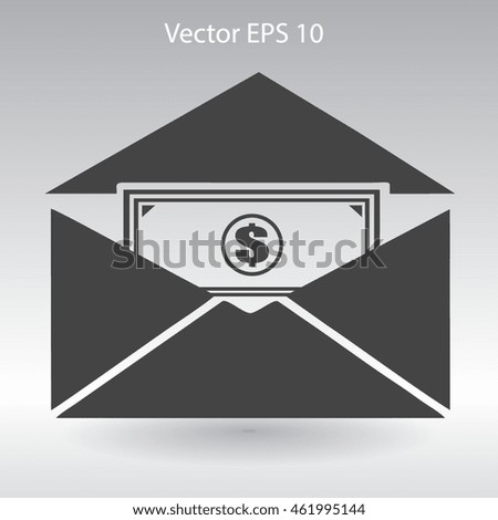 Money in an envelope vector illustration