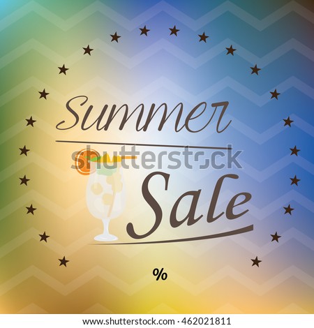 Summer sale banner design with text, Vector illustration