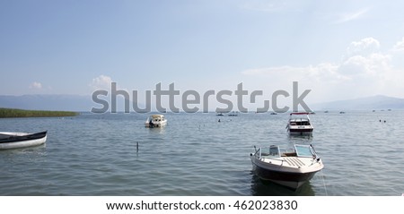picture of a Ohrid lake in summer. Macedonia