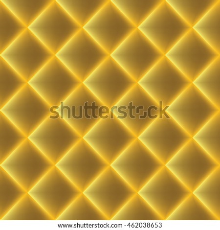 big gradient light-gold diamond shaped in square tiles, vector illustration seamless pattern