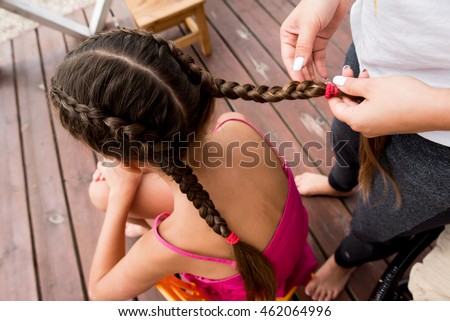braiding spikelets Royalty-Free Stock Photo #462064996