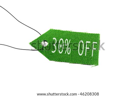 green tag sale 30%