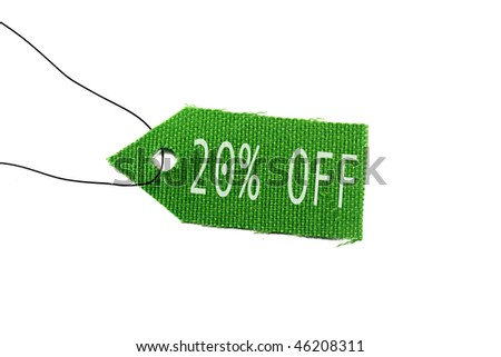 green tag sale 20%