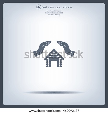 protection and home insurance web icon. vector design