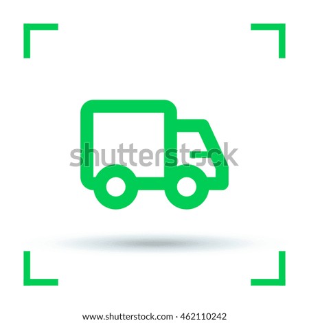 Delivery isolated minimal single flat linear icon for application and info-graphic. Transportation line vector icon for websites and mobile minimalistic flat design.