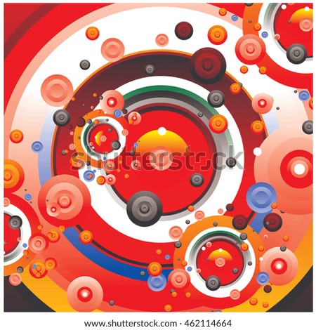 Vector fabric circles abstract colorful wallpaper pattern background
