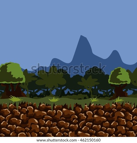 Game background, cartoon vibe, environment background. Game asset