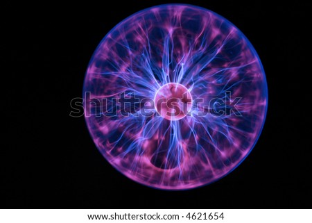 Blue plasma ball