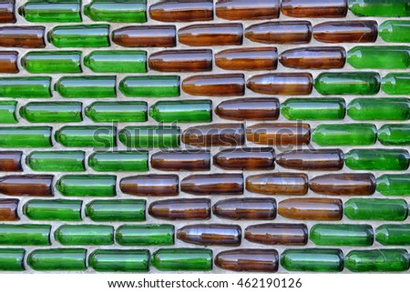 Background reuse recycle bottle pattern-green and red and bottle with crack