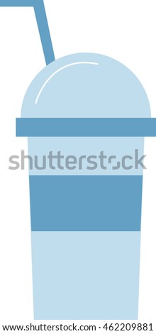 flat designn cold drink cup icon vector illustration